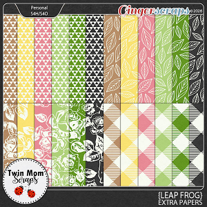 Leap Frog - EXTRA PAPERS by Twin Mom Scraps