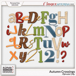 Autumn Crossings Alphabet Sets by Aimee Harrison