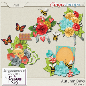 Autumn Days Clusters by Scrapbookcrazy Creations