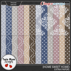 Home Sweet Home - EXTRA PAPERS by Twin Mom Scraps