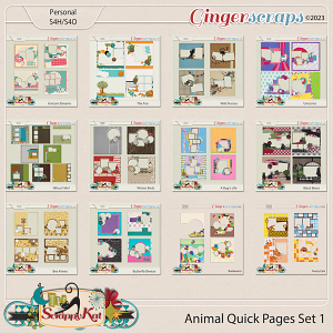 Animal Quick Pages Set 1 by The Scrappy Kat
