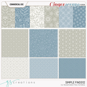 Simple Finds12 Patterns (CU) by GS Creations