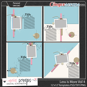 Less is More - Templates - VOL4 - By Neia Scraps