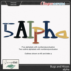 Bugs and Hisses Alphas by ScrapChat Designs