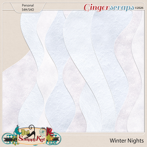 Winter Nights Snowy Borders by The Scrappy Kat