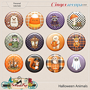 Halloween Animals Flair Set by The Scrappy Kat