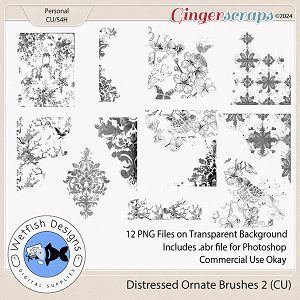 CU Ornate Grunge Brushes 2 by Wetfish Designs