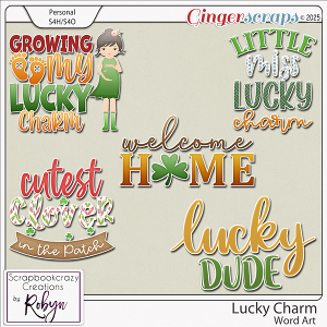 Lucky Charm Word Art by Scrapbookcrazy Creations