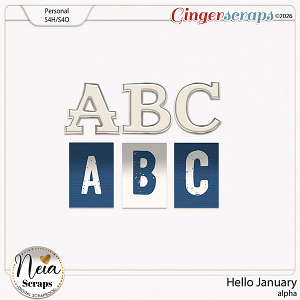 Hello January - Alpha - by Neia Scraps