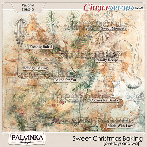 Sweet Christmas Baking Overlays and WA by Palvinka Designs