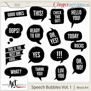 Speech Bubbles Vol. 1 Word Art