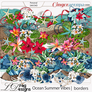 Ocean Summer Vibes : Borders by LDragDesigns