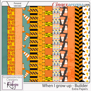 When I grow up - Builder Extra papers by Scrapbookcrazy Creations
