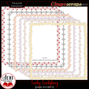 Lucky Ladybug Borders by ADB Designs