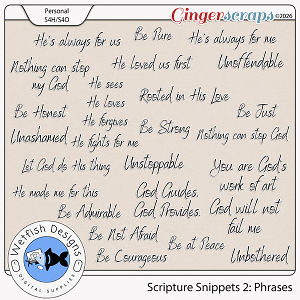 Scripture Snippets 2 Phrases by Wetfish Designs
