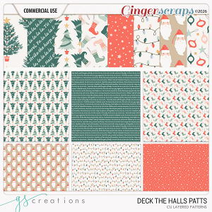 Deck The Halls Layered Patterns (CU) by GS Creations