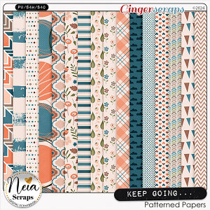 Keep Going - Patterned Papers - by Neia Scraps 