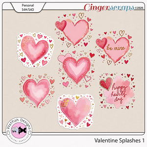 Valentine Splashes 1 by Wetfish Designs