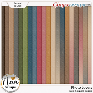 Photo Lovers - Solid & Ombré Papers - by Neia Scraps