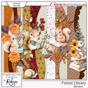 Forest Library Borders by Scrapbookcrazy Creations