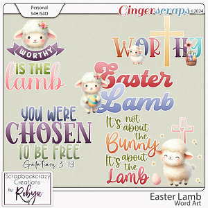 Easter Lamb Word Art by Scrapbookcrazy Creations
