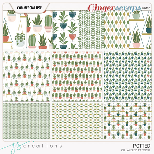 Potted Patterns (CU) by GS Creations