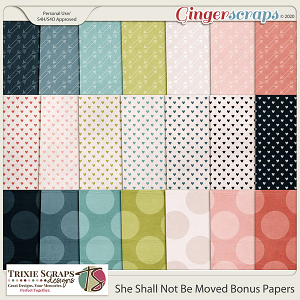 She Shall Not Be Moved Bonus Papers by Trixie Scraps Designs