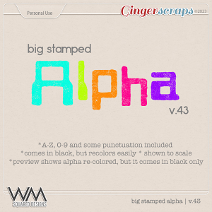 Big Stamped Alpha | V.43