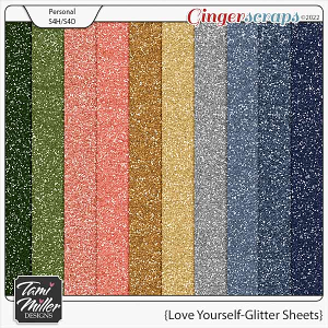 Love Yourself Glitter Sheets