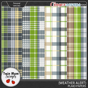 Weather Alert - PLAID PAPERS by Twin Mom Scraps