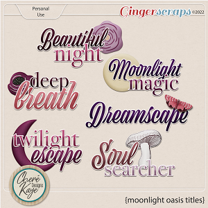 Moonlight Oasis Titles by Chere Kaye Designs 