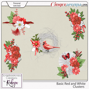 Basic Red and White Clusters by Scrapbookcrazy Creations