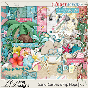 Sand, Castles & Flip Flops by LDragDesigns