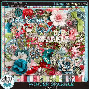 Winter Sparkle Page Kit by ADB Designs