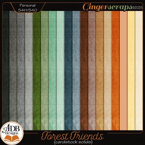 Forest Friends Cardstock Solid Papers by ADB Designs