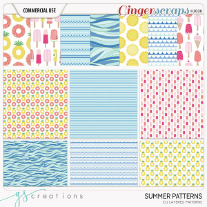 Summer Layered Patterns (CU) by GS Creations