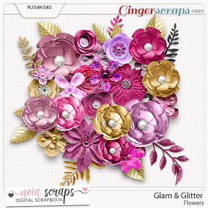 Glam & Glitter - Flowers - by Neia Scraps 