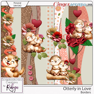 Otterly in Love Borders by Scrapbookcrazy Creations