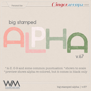 Big Stamped Alpha | V.67