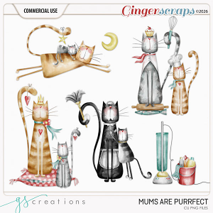Mums are purrfect Illustrations (CU) by GS Creations
