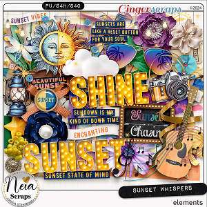 Sunset Whispers - Elements - by Neia Scraps