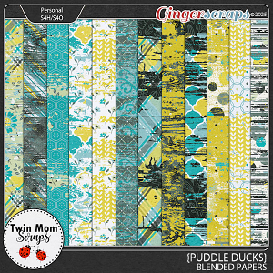 Puddle Ducks - BLENDED PAPERS by Twin Mom Scraps