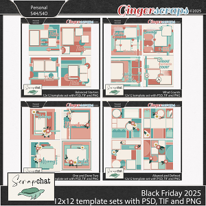 Black Friday 2025 Template Sets by ScrapChat Designs Black Friday 2025 Template Sets by ScrapChat Designs