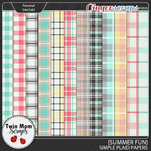 Summer Fun - PLAID PAPERS by Twin Mom Scraps