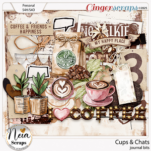 Cups & Chats - Journal Bits - by Neia Scraps