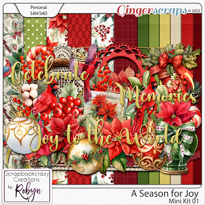 A Season for Joy Mini Kit by Scrapbookcrazy Creations