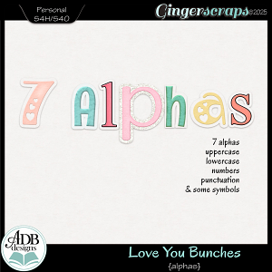 Love You Bunches Alphas by ADB Designs