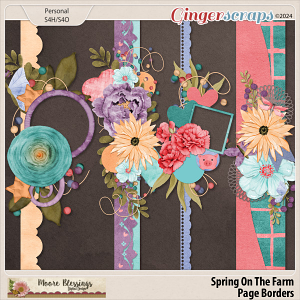 Spring On The Farm Page Borders by Moore Blessings Digital Design 