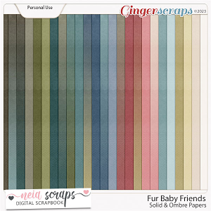 Fur Baby Friends - Solid & Ombre Papers - by Neia Scraps