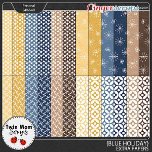Blue Holiday - EXTRA PAPERS by Twin Mom Scraps
